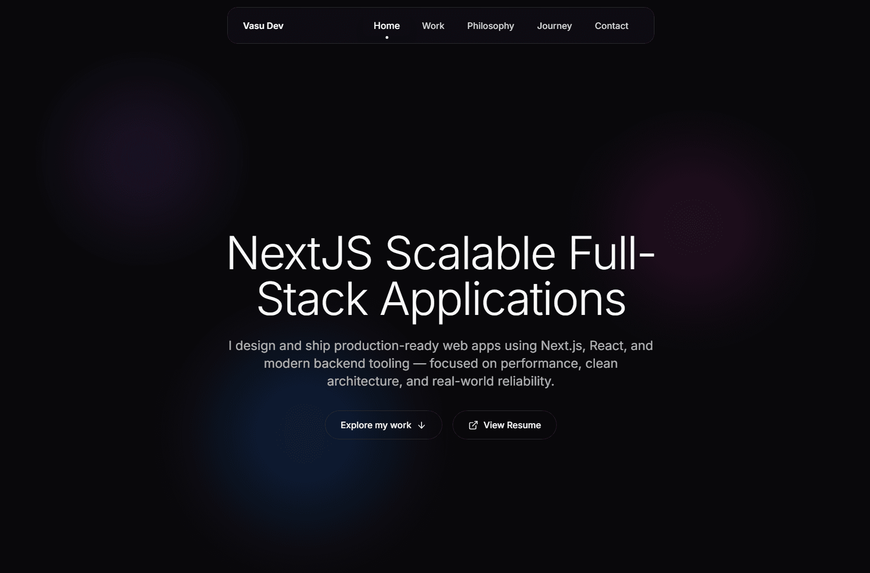 Config-Driven Developer Portfolio