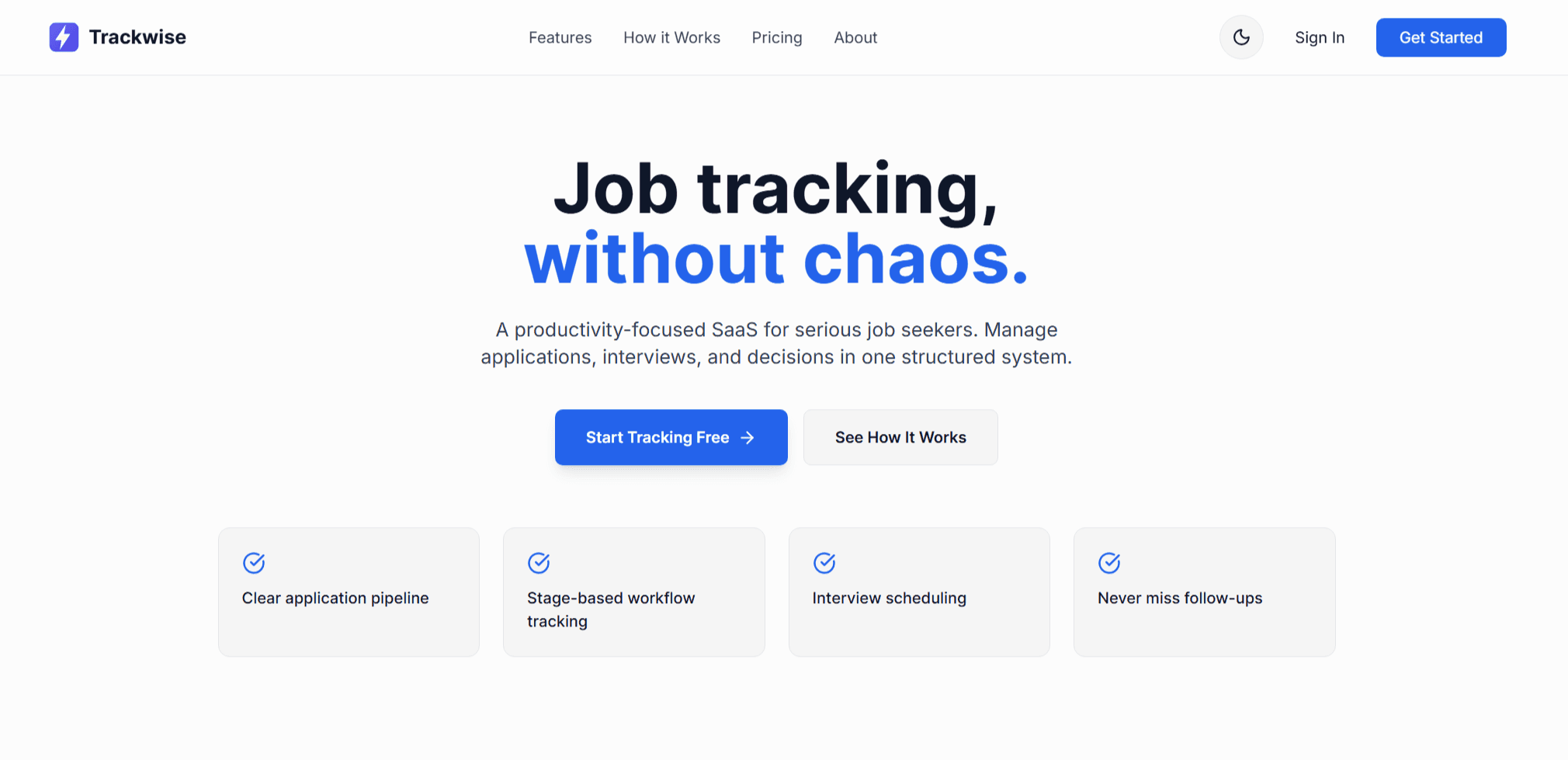 Trackwise — Job Tracking, Without Chaos